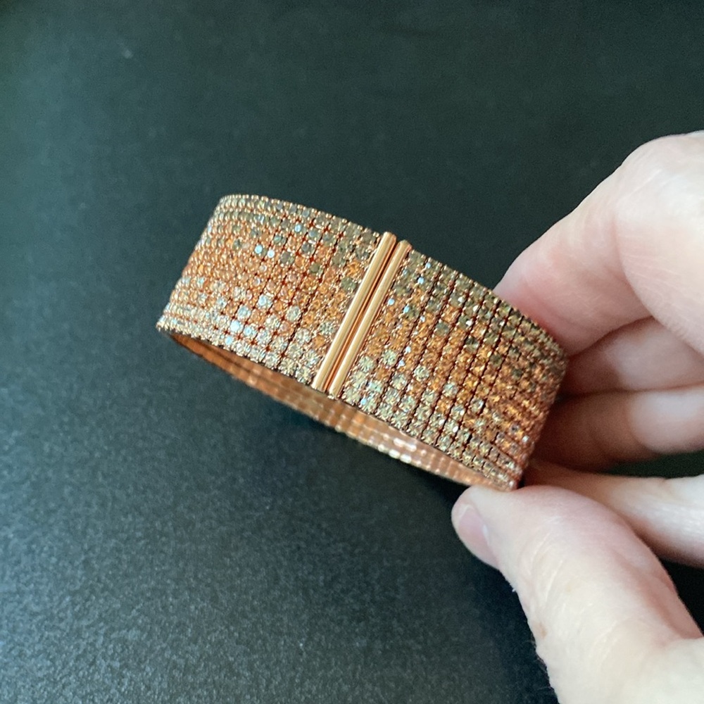 Rose Gold Cuff Bracelet - Picture 3 of 12